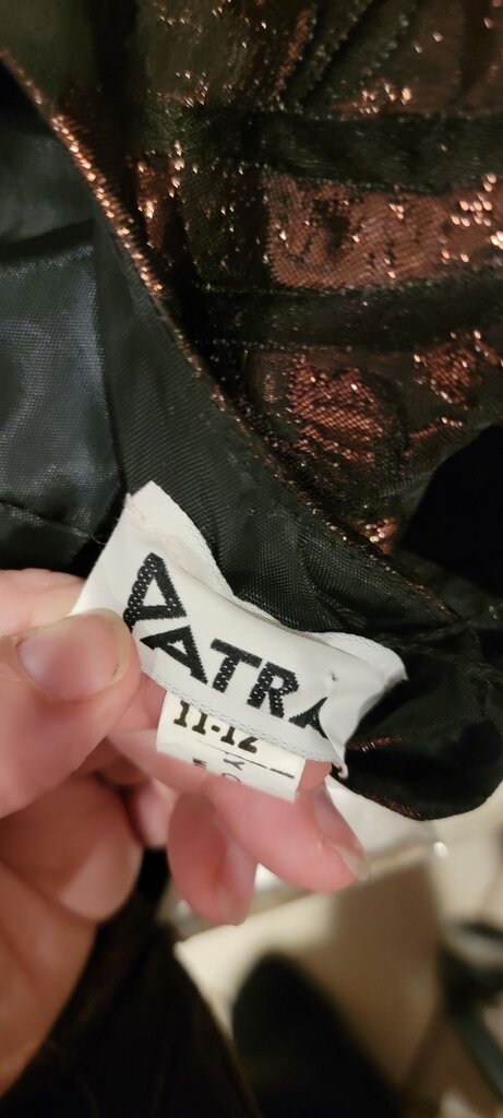 Patra Girls' Black and Bronze Textured Jacket