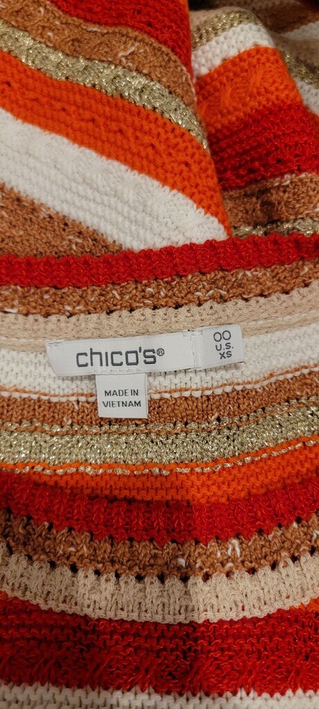 Chico's Striped Knit Sleeveless Top