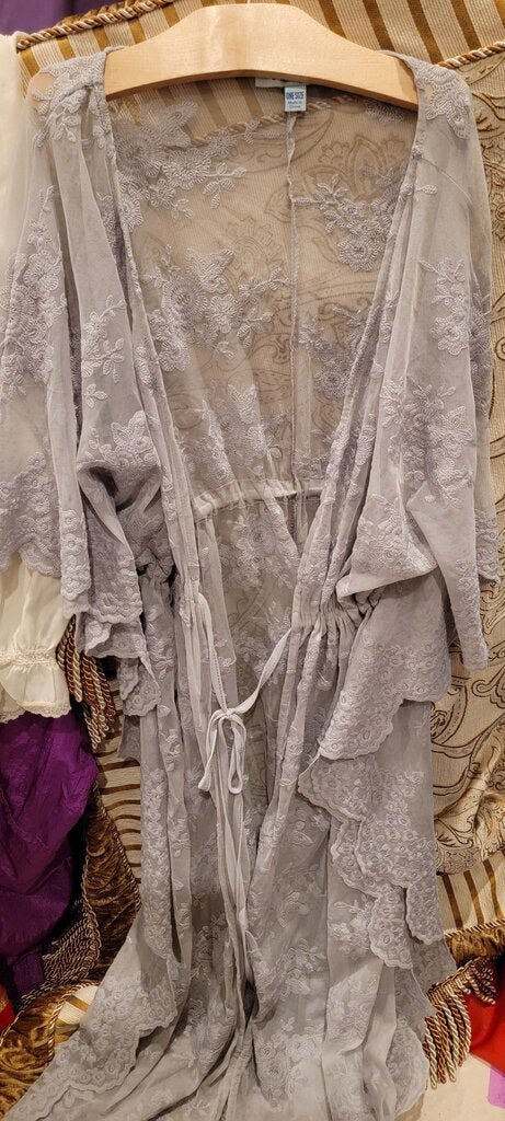 She + Sky Floral Open Kimono