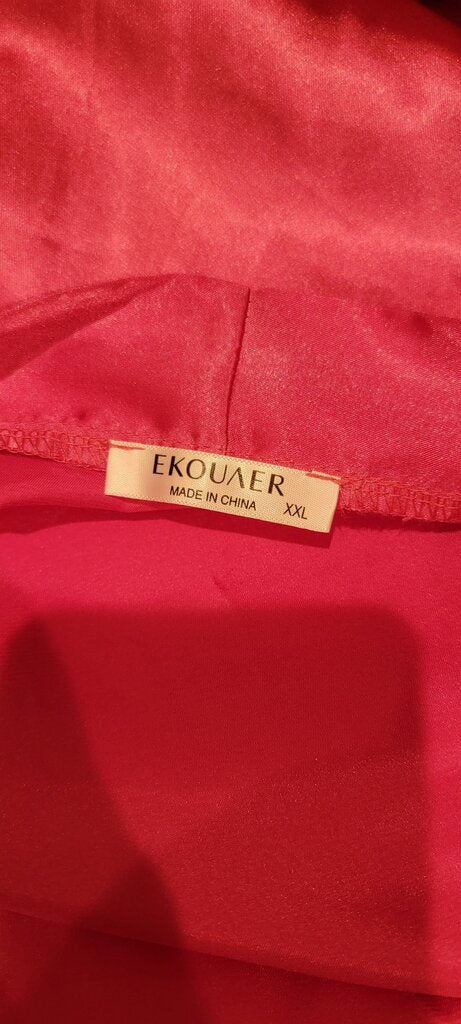 Ekouaer Pink Satin Robe