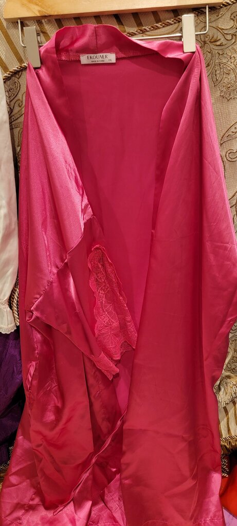 Ekouaer Pink Satin Robe