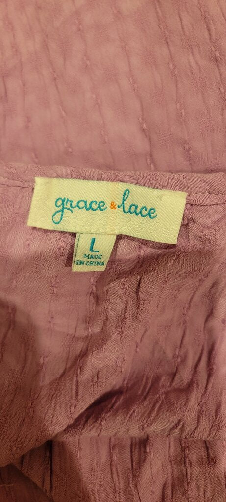 Grace & Lace Ruffled Lavender Top