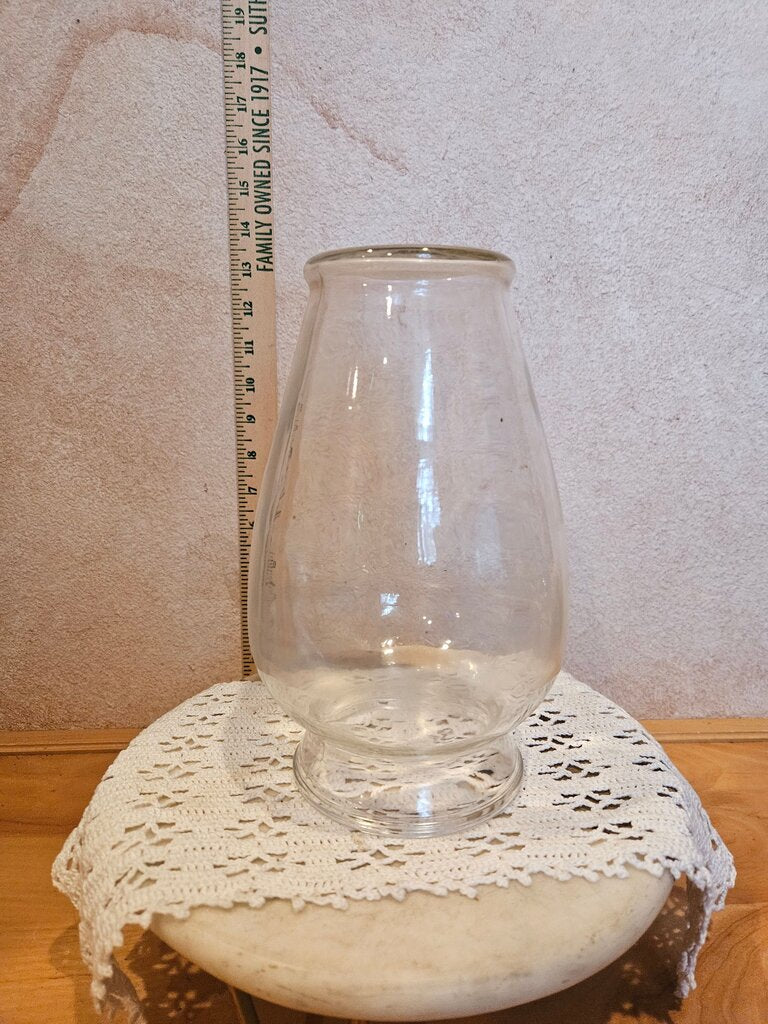 Large Vintage ming shape Flower Vase, Brody Clear Glass, Floral Arrangement Home Decor, Wedding Decor, Fresh Flowers, Anniversary