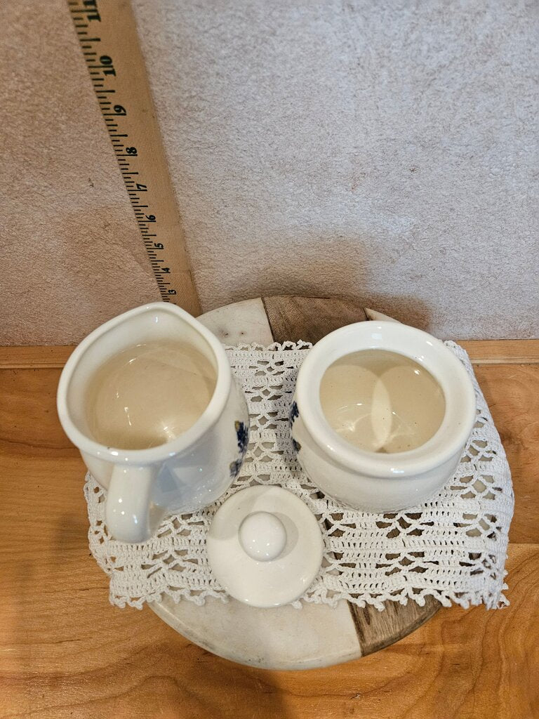 Texas Bluebonnet Creamer and Sugar Set