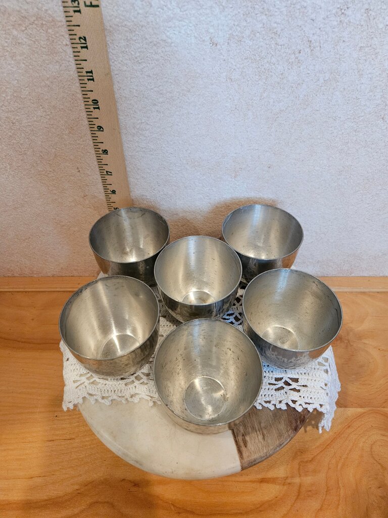 Set of Six Pewter Cups Jefferson CUP Barware Game Of Thrones GOT ATC Cosplay Party