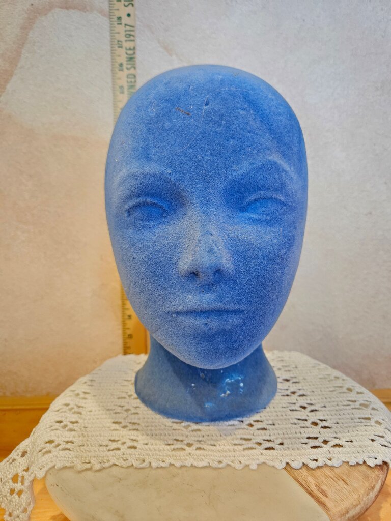 Blue Foam Head Mannequin