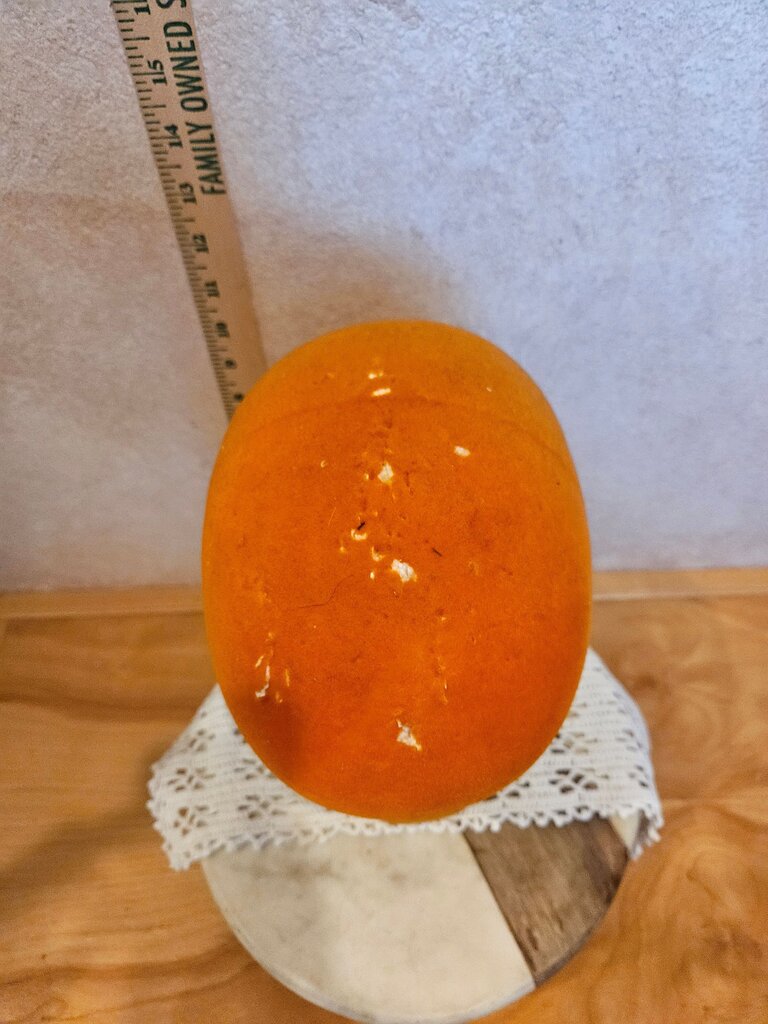 Vintage Orange Styrofoam Mannequin Head