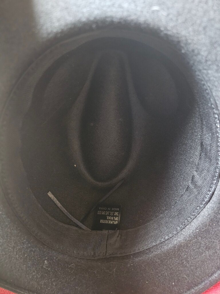 Black Wool Fedora Hat