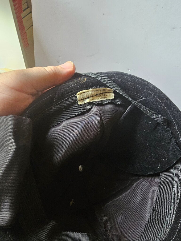 Vintage Black Velvet Hat