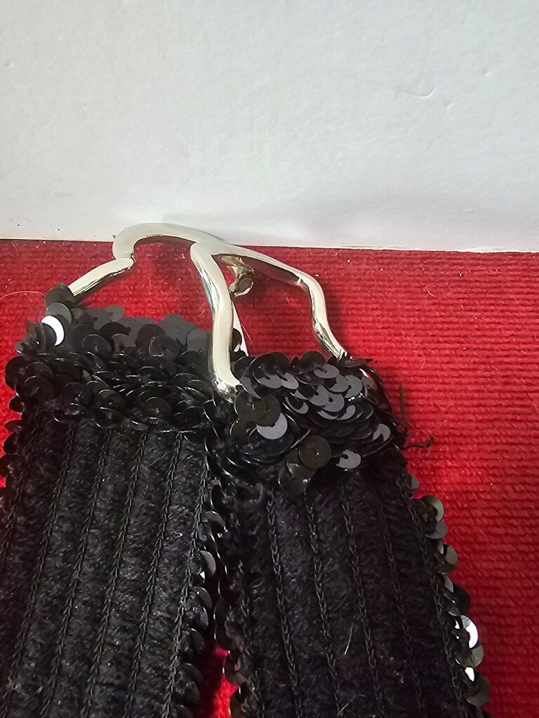 Black Sequined Belt