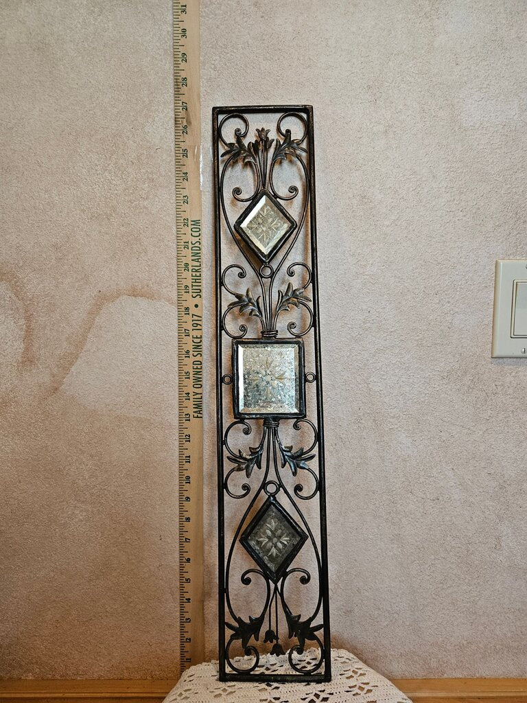 Classic Elegance Scroll Metal mirrored Wall ART Medallion Home Decor Indoor Outdoor Garden