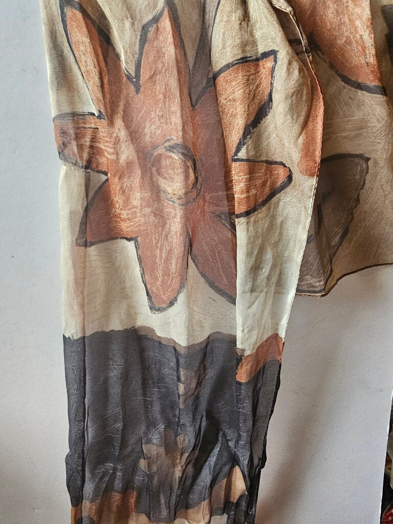 Floral Print Sheer Scarf
