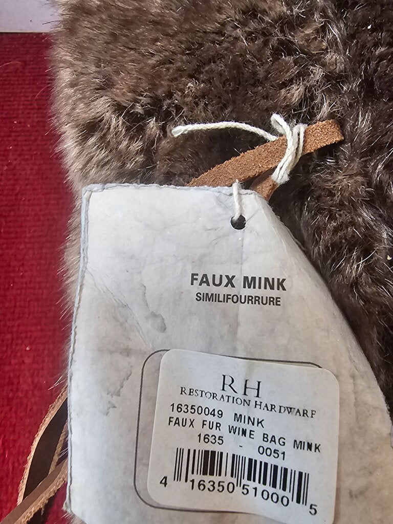 Faux Fur Wine Bag Mink