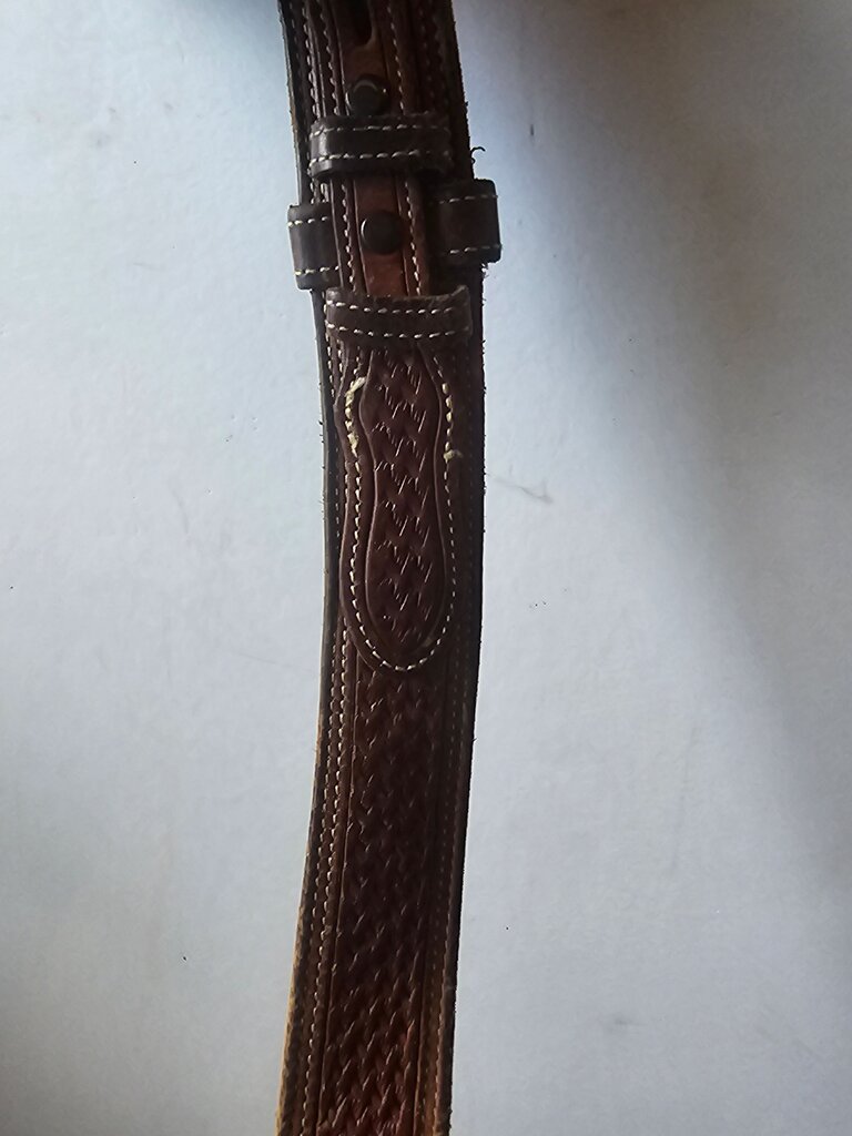 Brown Leather Braided Belt