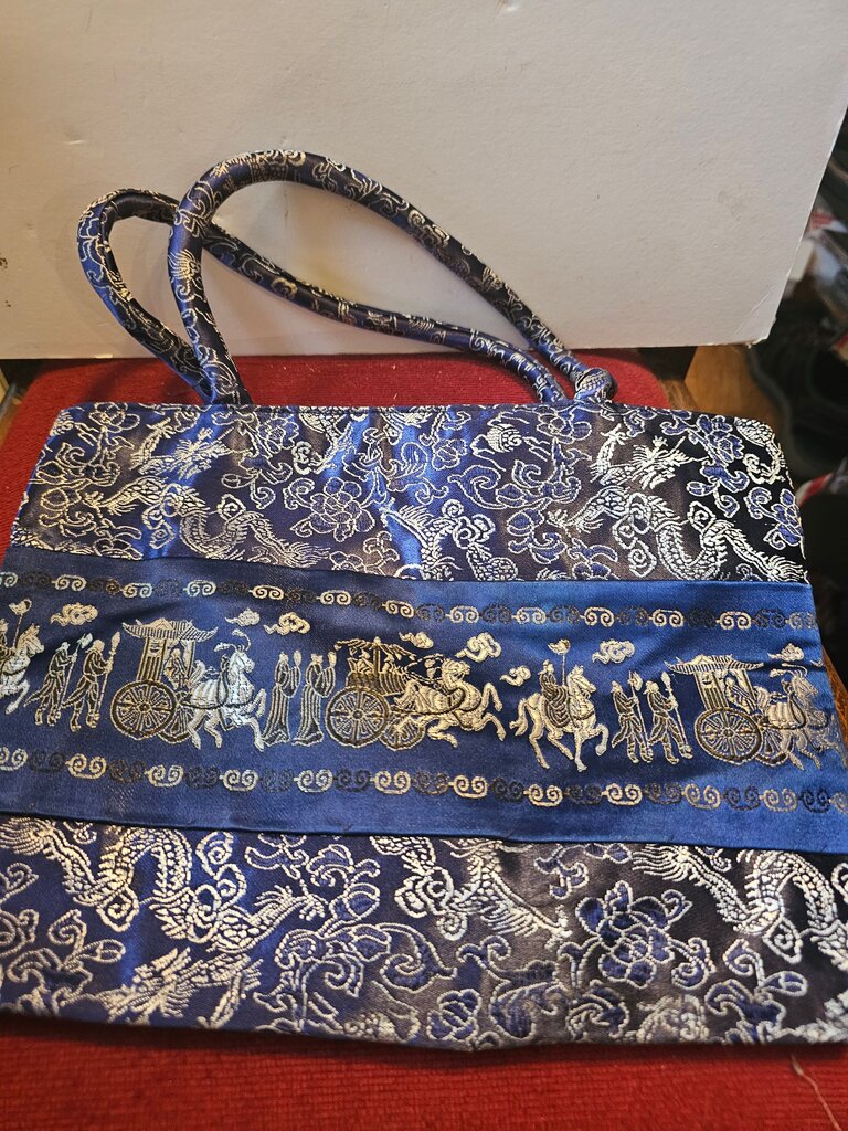 Silk Embroidered Tote Bag