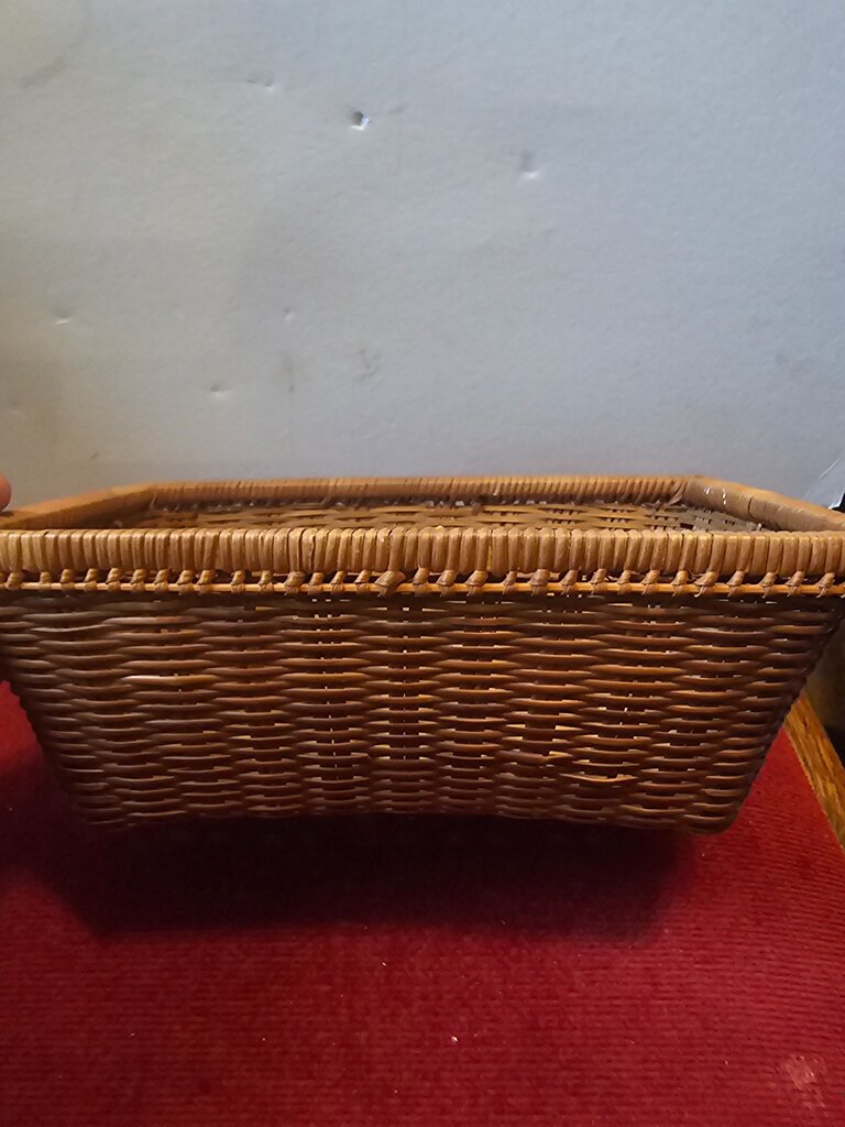Vintage Woven Rectangle Storage Basket