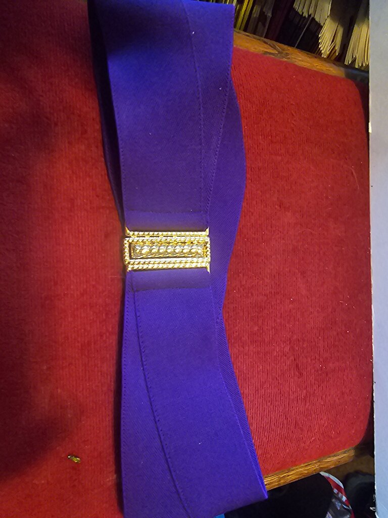 Vintage Purple Belt with Gold Accents
