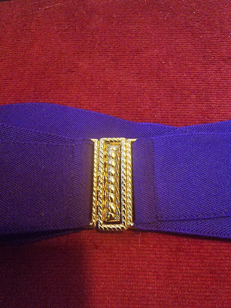Vintage Purple Belt with Gold Accents