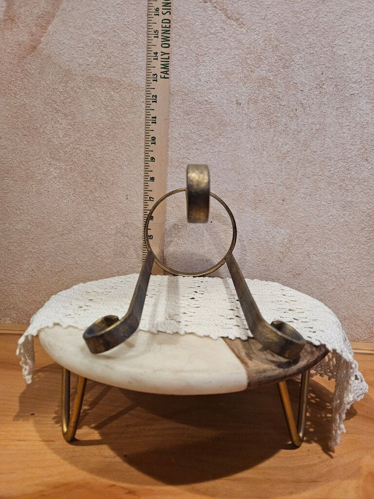 Vintage Bronze Looking Metal Plant Stand Riser