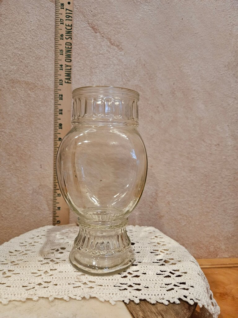 Apothecary Jar, Drug Store Jar, Clear Glass, Candy Jar, Glass Storage