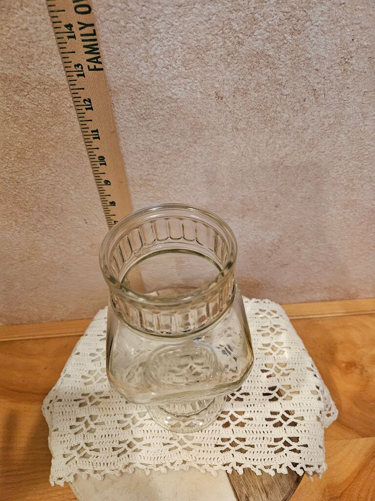 Apothecary Jar, Drug Store Jar, Clear Glass, Candy Jar, Glass Storage