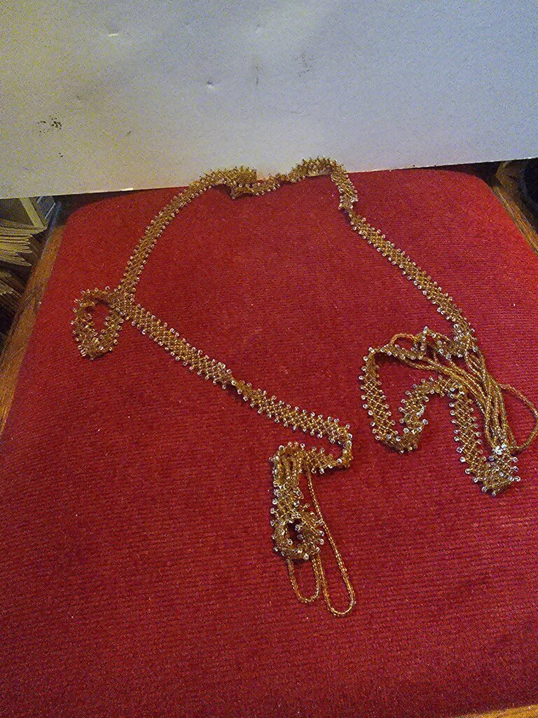Vintage Gold Beaded Necklace