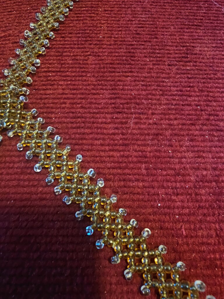 Vintage Gold Beaded Necklace