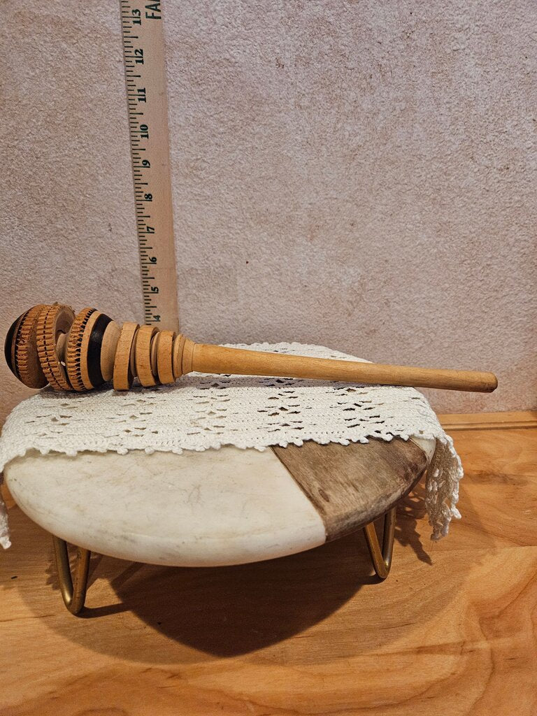 Vintage Primitive Molinillo- Mexican Wooden Whisk for Hot Chocolate Champurrado