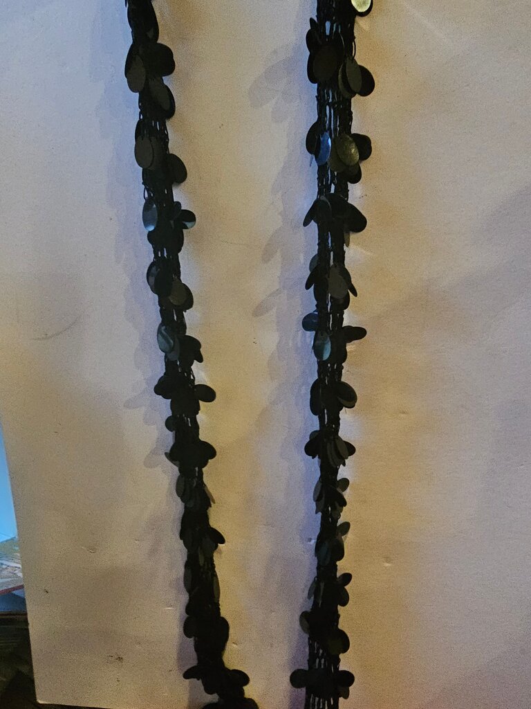 Black Decorative Beaded Necklace
