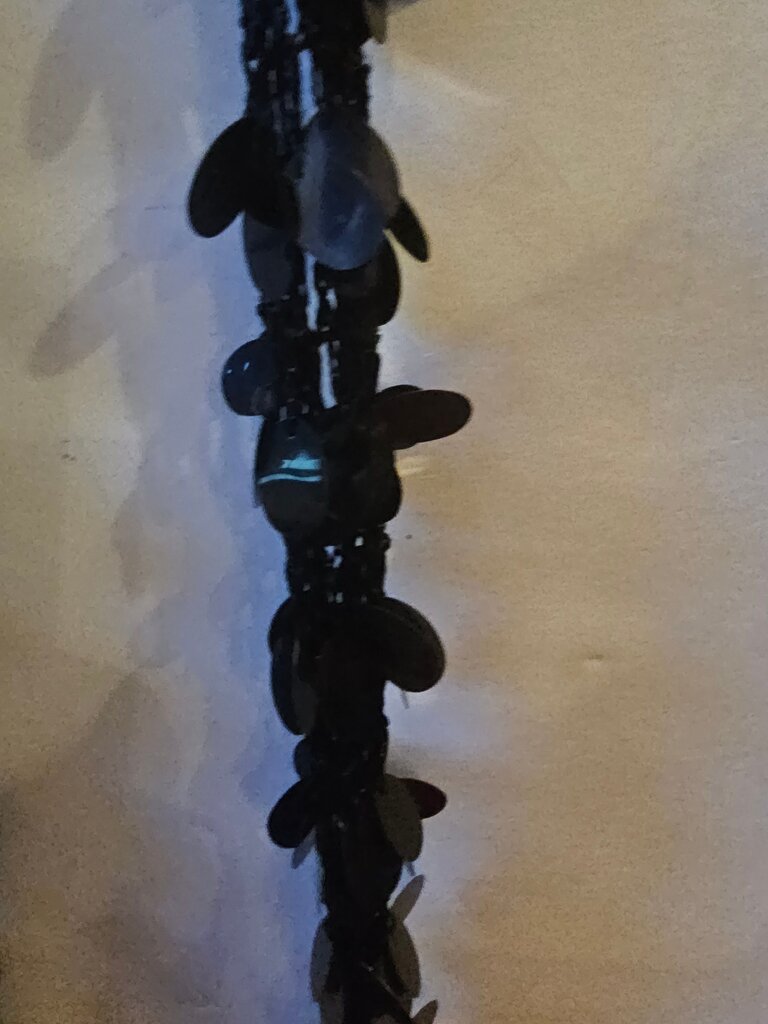 Black Decorative Beaded Necklace