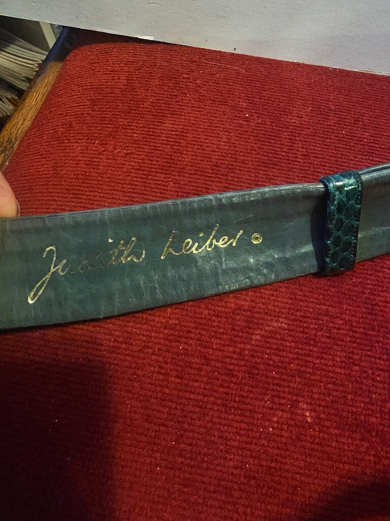 Judith Leiber Green Python Belt