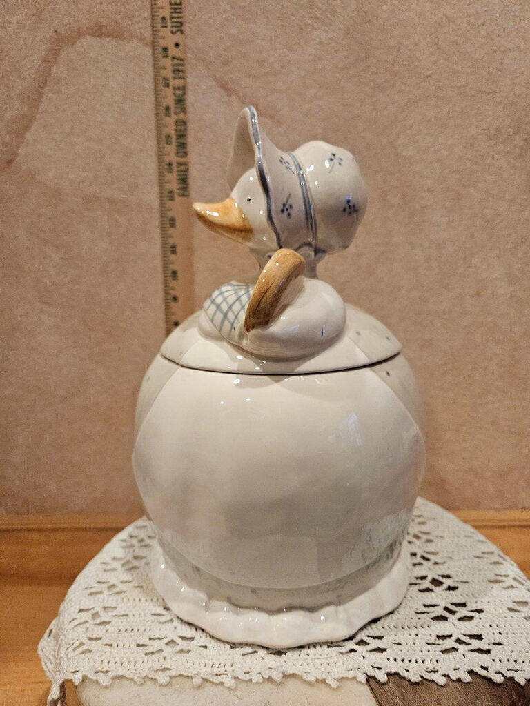 Vintage Fitz & Floyd Betty Quacker Duck Ceramic Cookie Jar