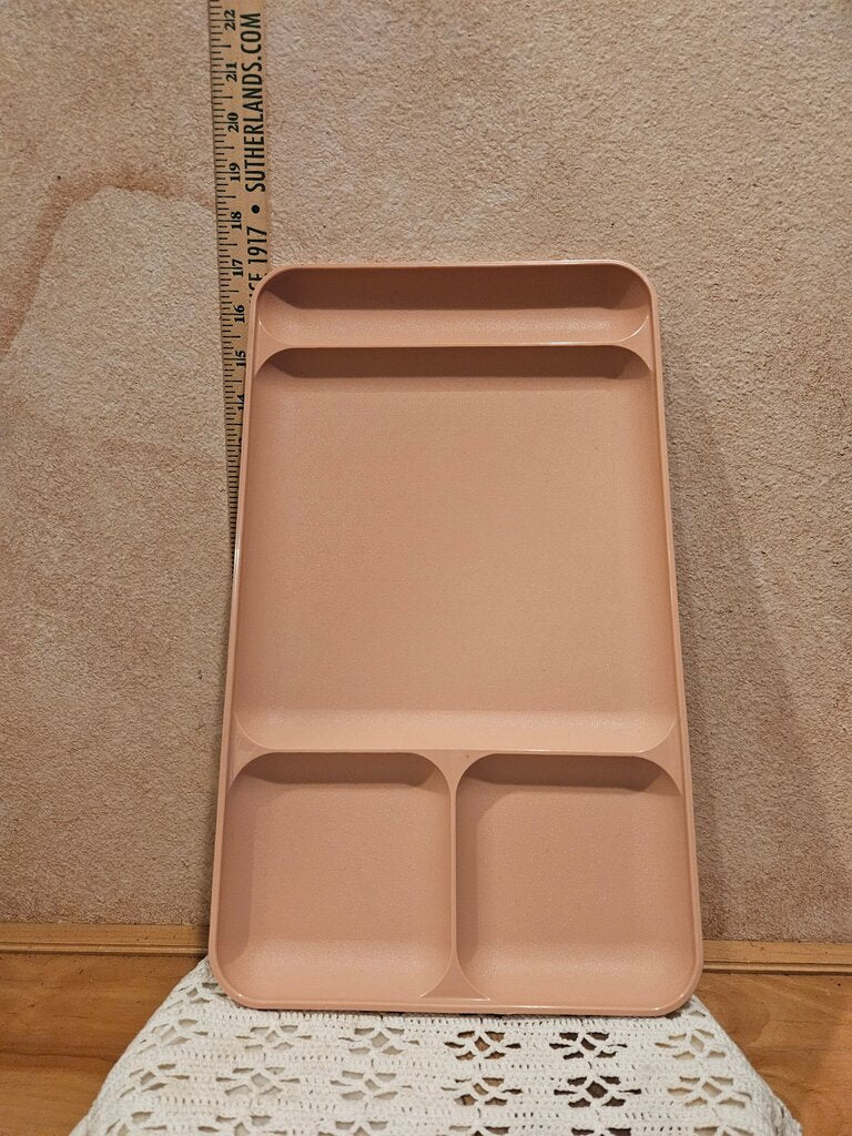 Vintage Tupperware Divided Food Lunch Trays Set Serving Tray w Compartments