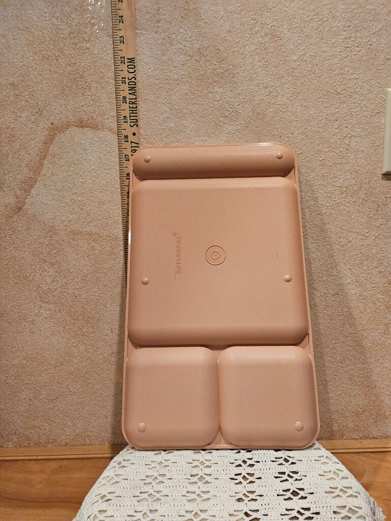 Vintage Tupperware Divided Food Lunch Trays Set Serving Tray w Compartments