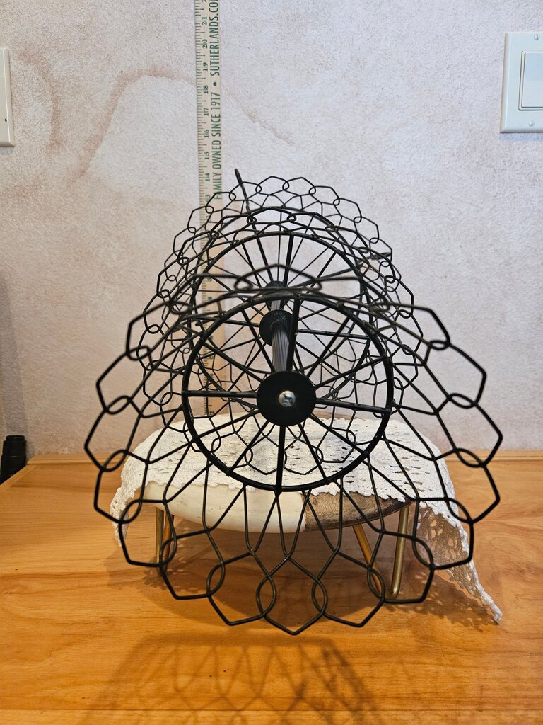 Three-Tiered Black Wire Basket Stand fruit bowl, table decor
