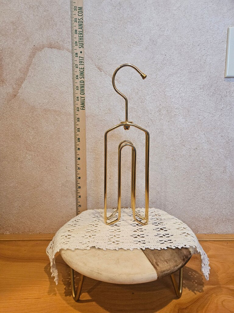 Monarch Tie or Belt Hanger, Top has a Hook for hanging with 2 Slots for Hanging Ties, Space Saver Tie Hanger