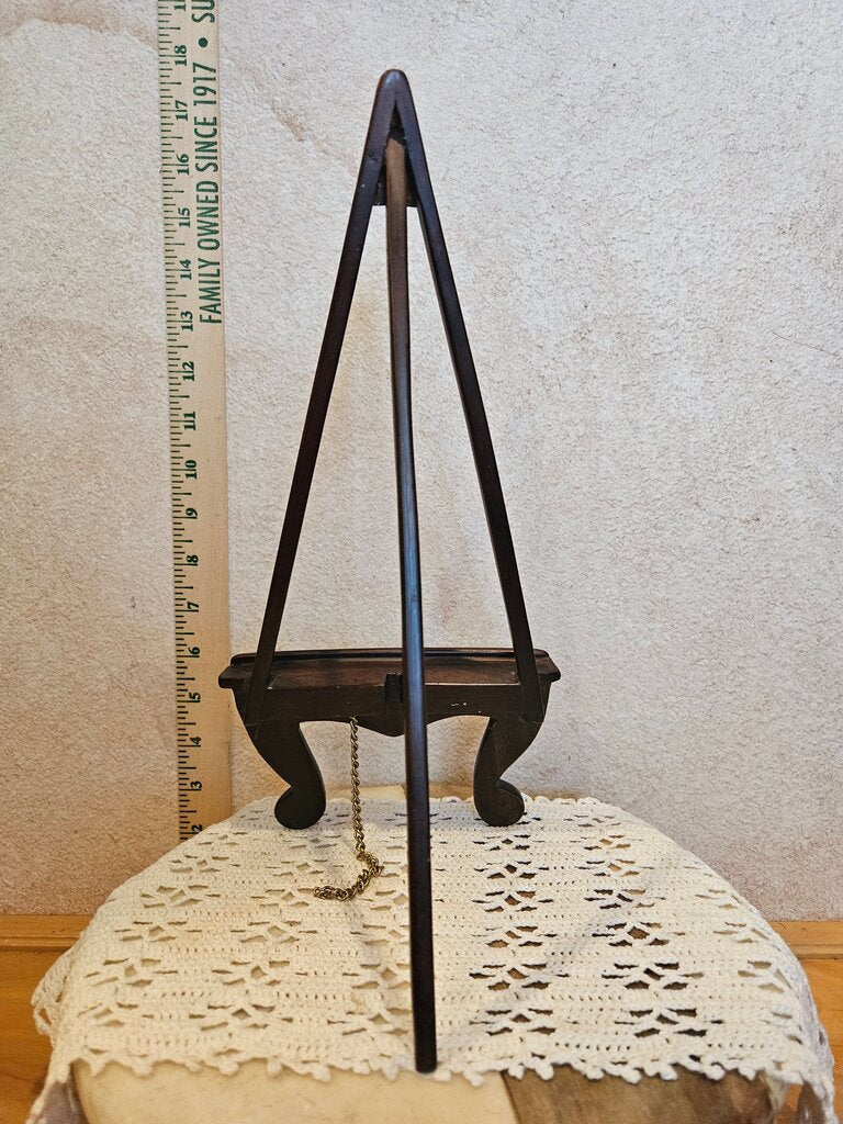 Vintage Florentine Style Easel Mahogany Wood Paint Art Chain Hollywood Regency