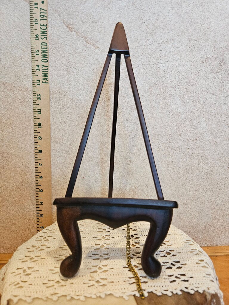 Vintage Florentine Style Easel Mahogany Wood Paint Art Chain Hollywood Regency