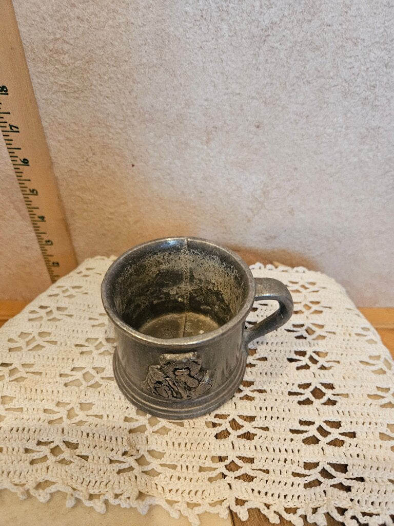 Vintage Pewter Child Size Bear Mug