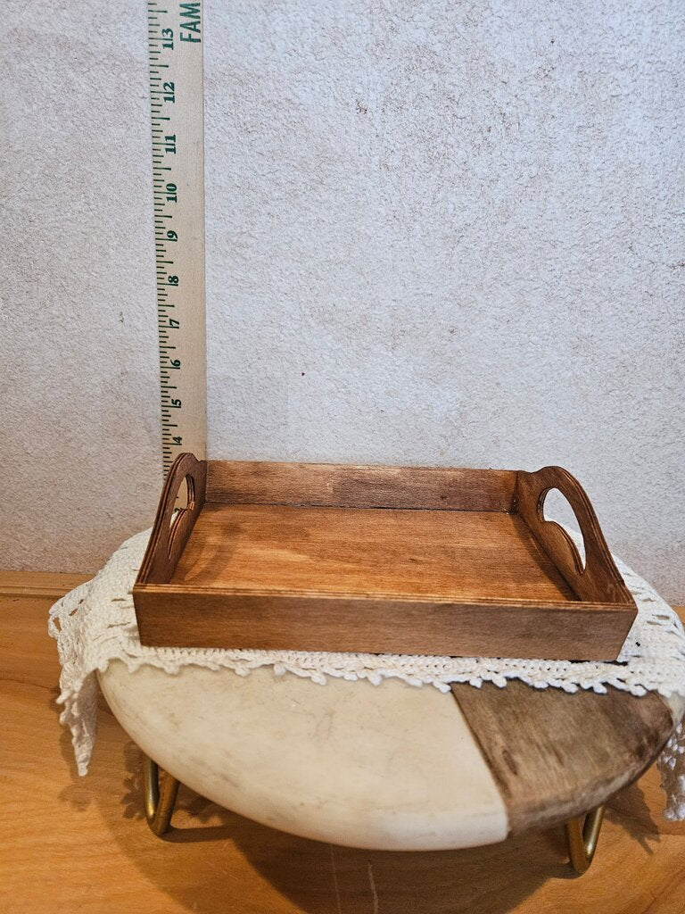 Wooden Serving Tray display Organizer farmhouse decor
