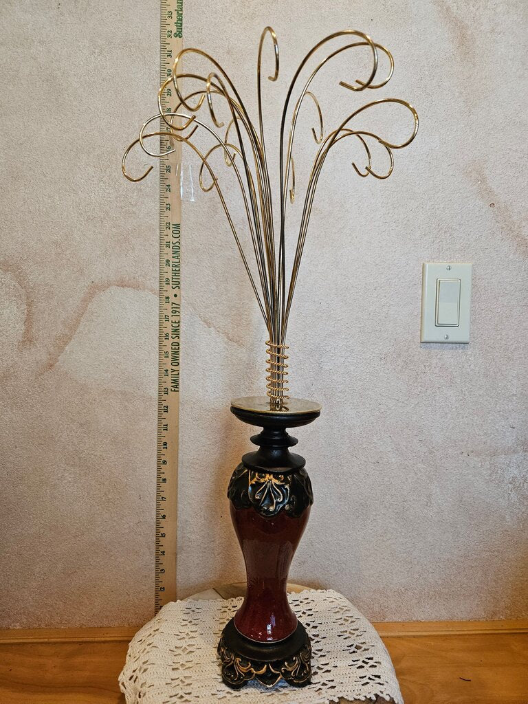 Decorative Metal & Red Ornate Resin Ornament holder, picture display etc