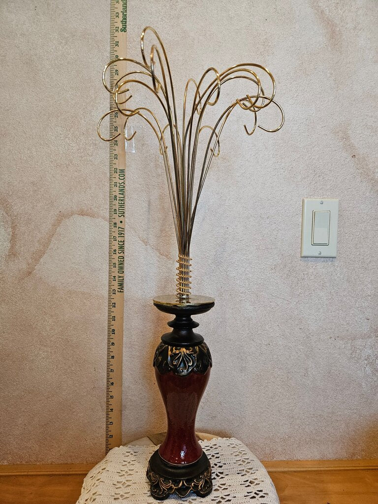 Decorative Metal & Red Ornate Resin Ornament holder, picture display etc