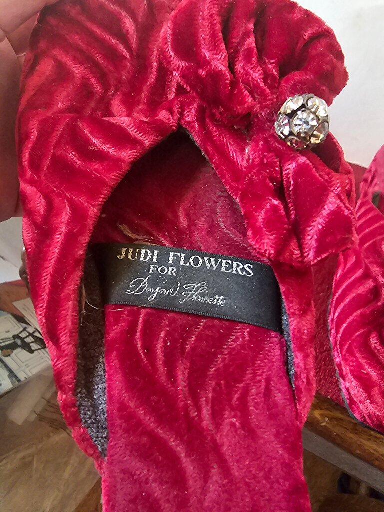 Judi Flowers Red Slippers