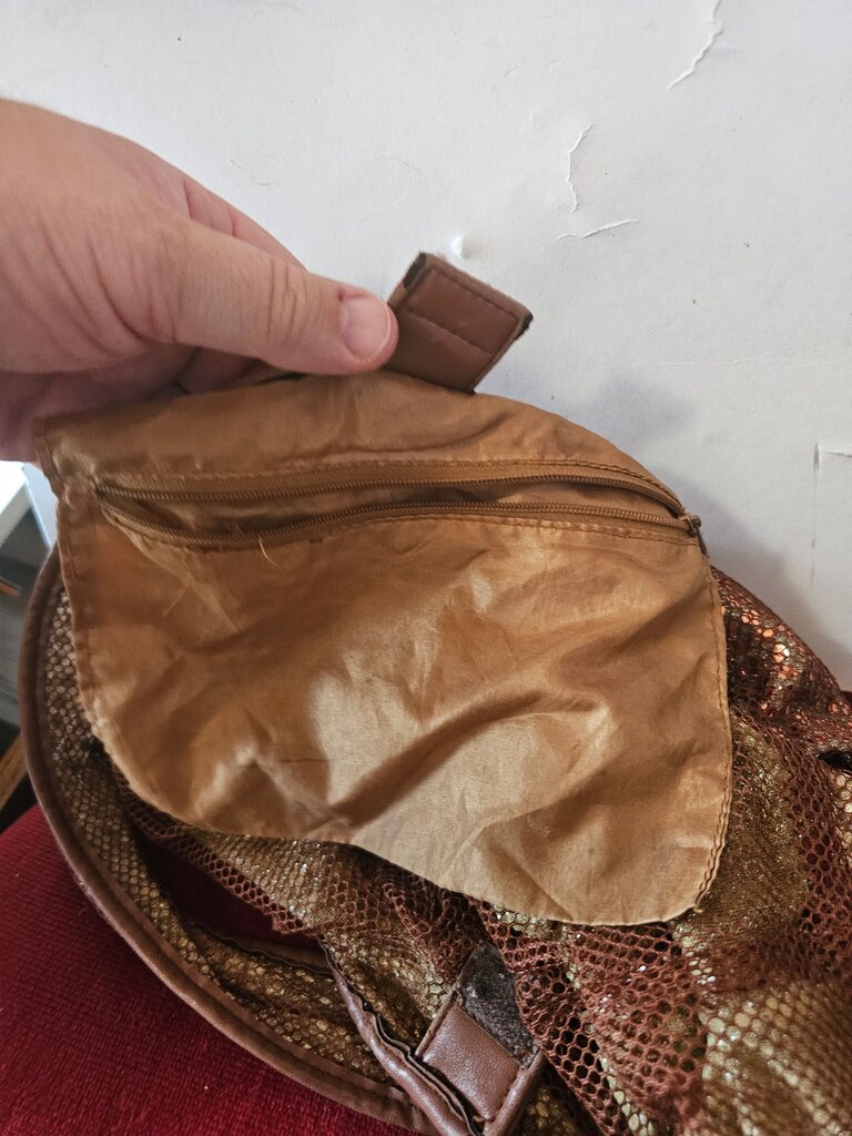 Sparkly Brown Mesh Tote Bag