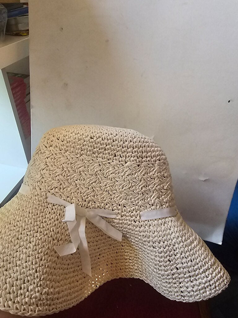 Vintage Straw Wide Brim Sun Hat