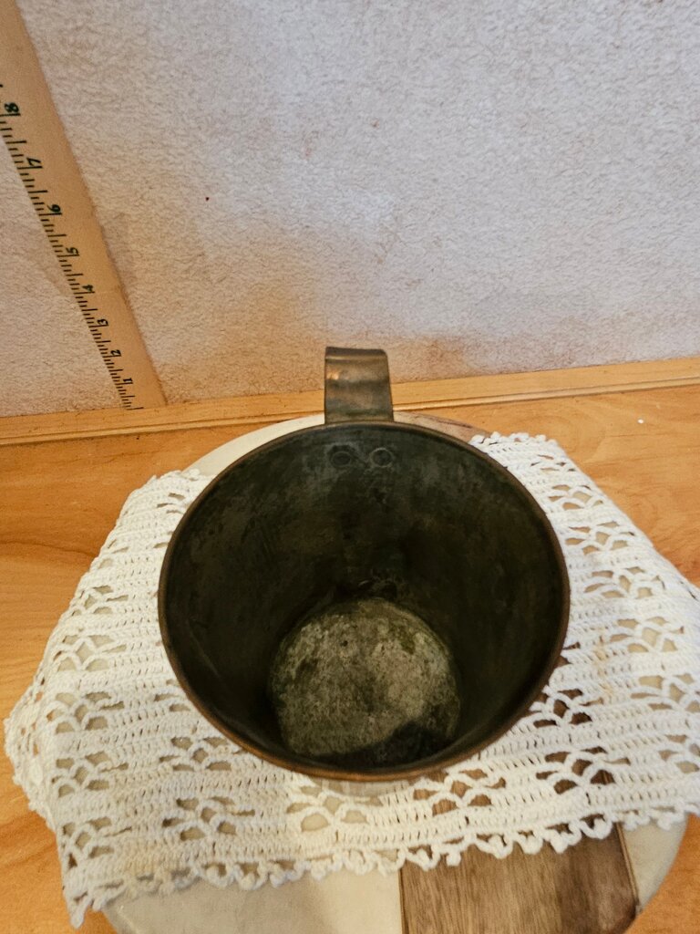 19th Century Copper Pass Mug / measuring Cup, Tapered, Likely European, Antique