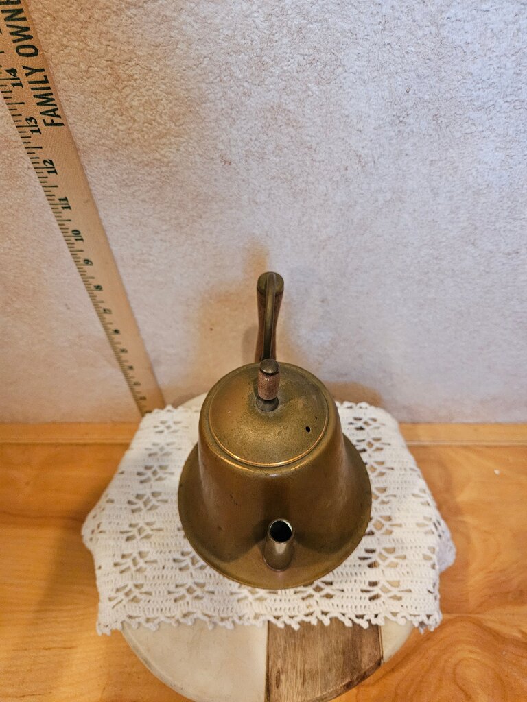 RARE Spartan Copper Teapot Coffee Pot Kettle Mid Century Vertical Handle