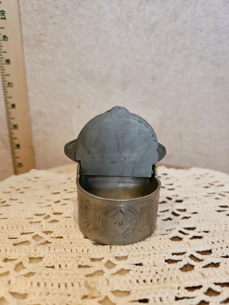 Antique Rare Viennese Austria Salt Cellar/box-Hinged “SALZ” Salt Holder/Cellar/Box with Hinged Lid