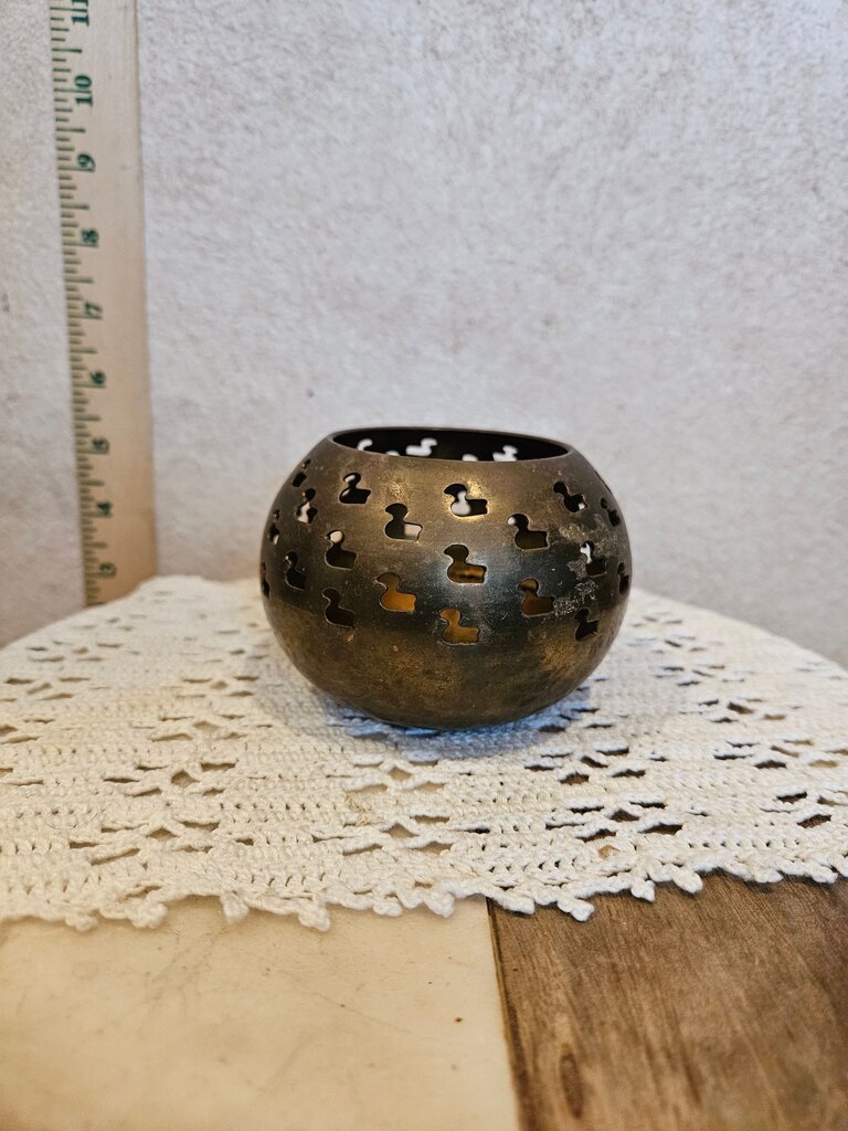 Duck Cutout Metal Candle Holder