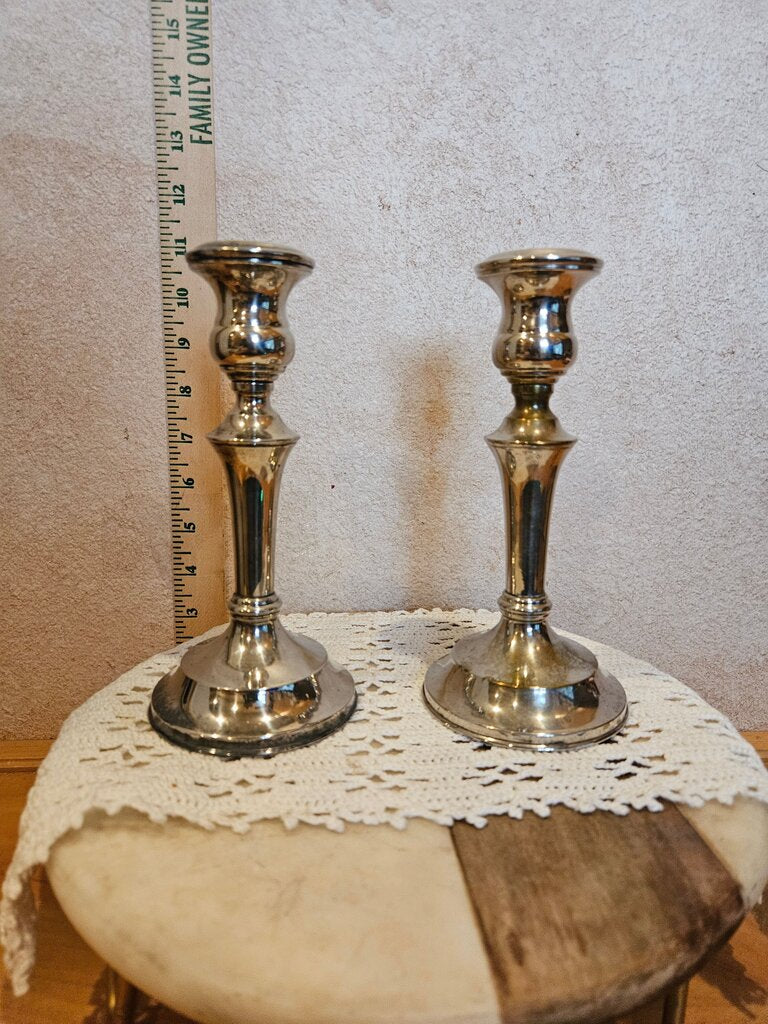 Elegant Silver Candle Holders